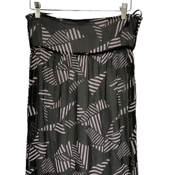 Volcom Women's size XS black Pink Sheer High low leaf print sundress - Picture 9 of 12